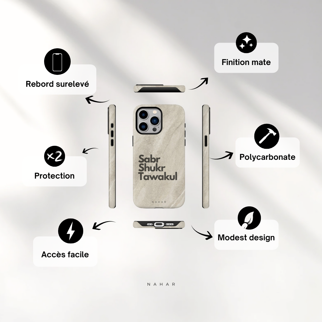 Coque 0002 - SABR SHUKR TAWAKUL